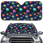 Fantastic Planets Pattern Print Car Windshield Sun Shade