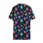 Fantastic Planets Pattern Print Cotton Hawaiian Shirt