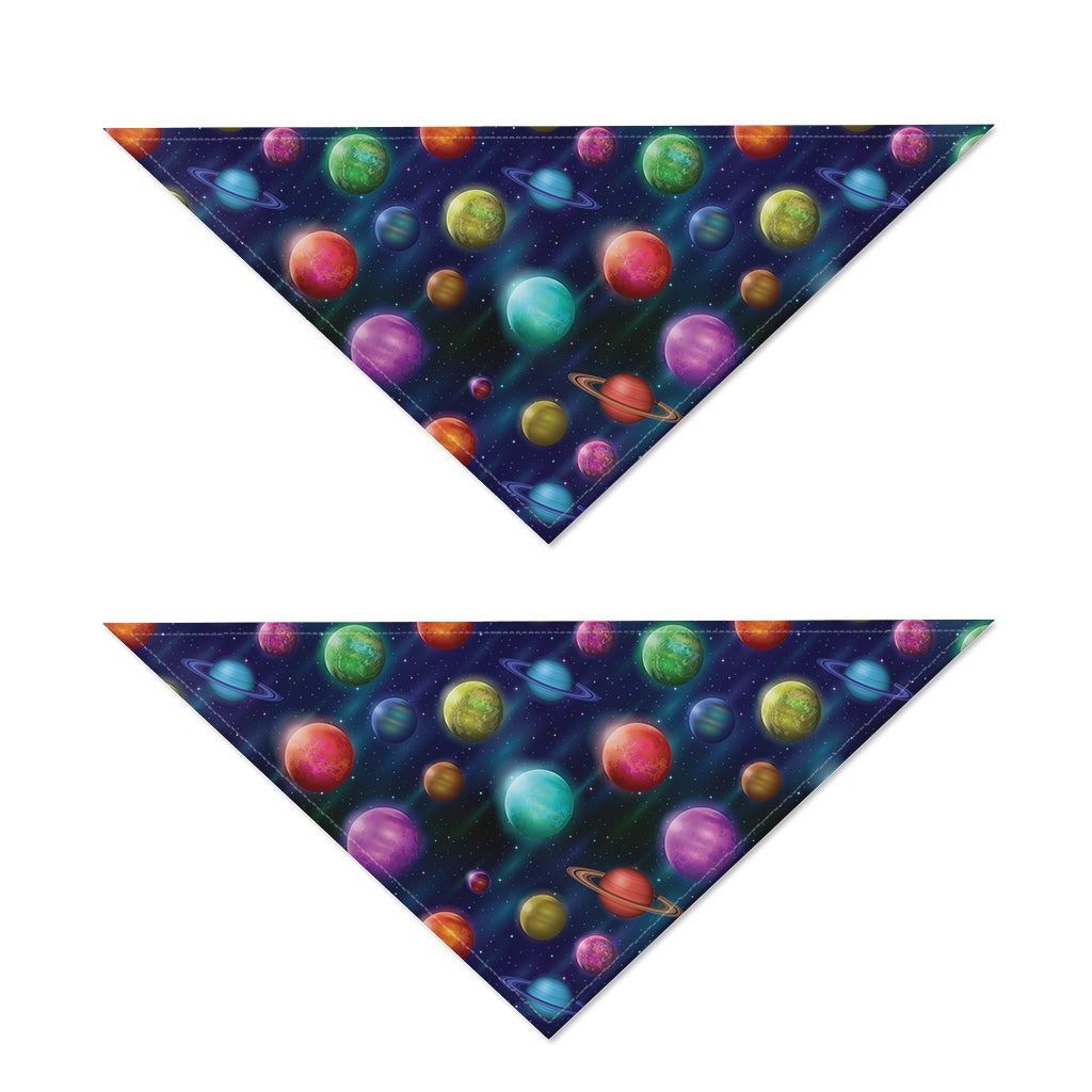 Fantastic Planets Pattern Print Dog Bandana