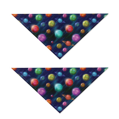Fantastic Planets Pattern Print Dog Bandana