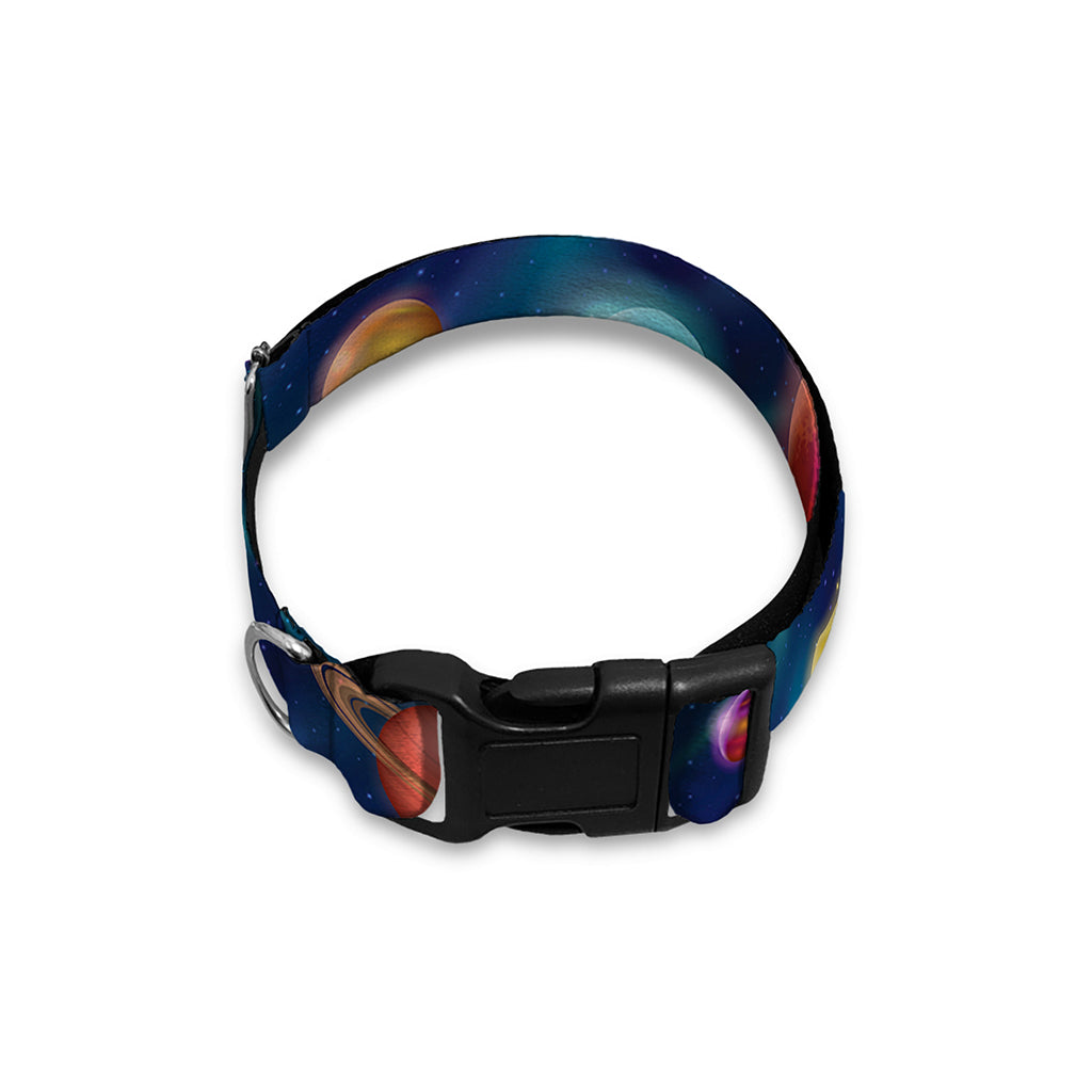 Fantastic Planets Pattern Print Dog Collar