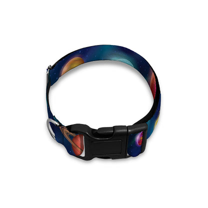 Fantastic Planets Pattern Print Dog Collar