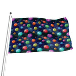 Fantastic Planets Pattern Print Flag