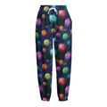 Fantastic Planets Pattern Print Fleece Lined Knit Pants