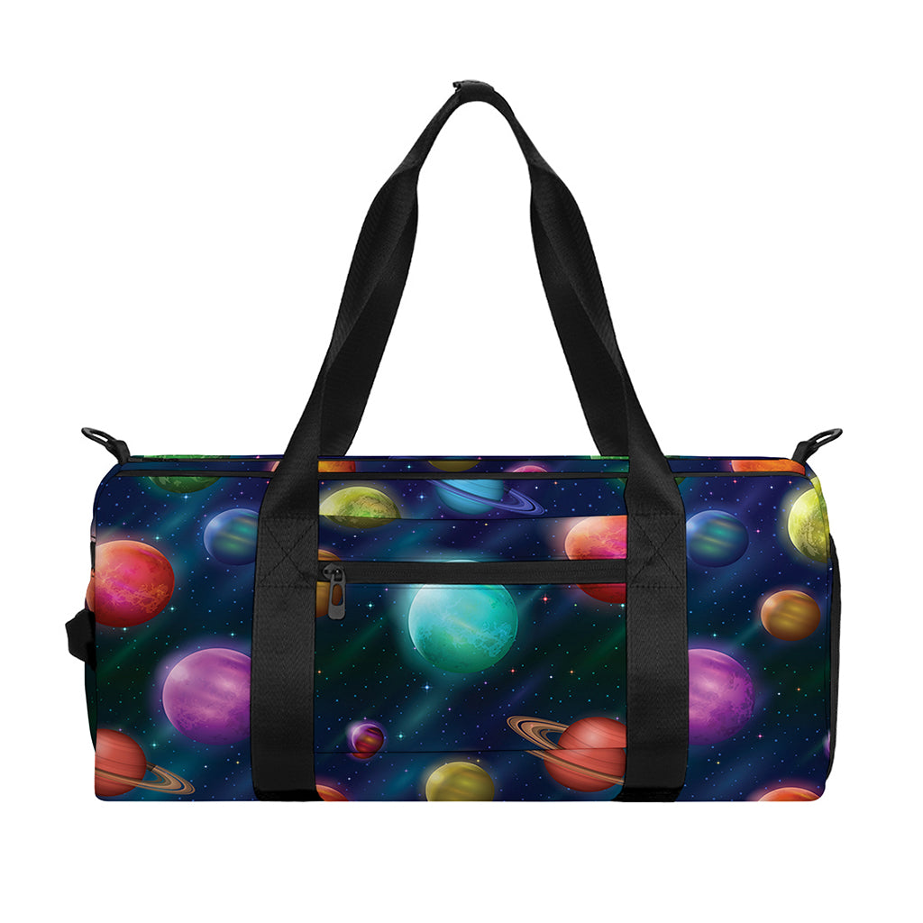 Fantastic Planets Pattern Print Gym Bag