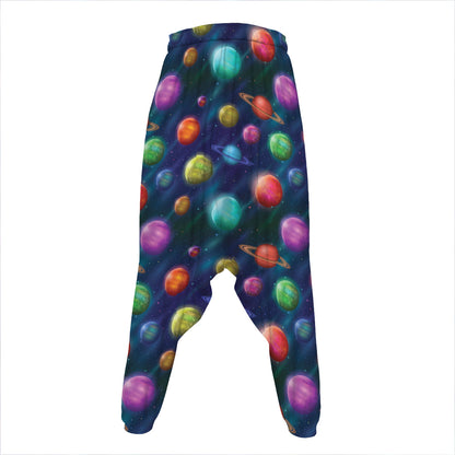 Fantastic Planets Pattern Print Hammer Pants