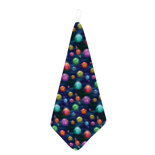 Fantastic Planets Pattern Print Hand Towel