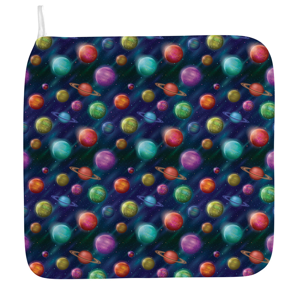Fantastic Planets Pattern Print Hand Towel