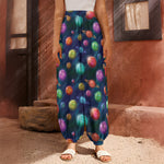 Fantastic Planets Pattern Print Harem Pants