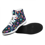 Fantastic Planets Pattern Print High Top Leather Sneakers