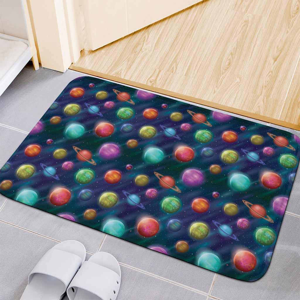 Fantastic Planets Pattern Print Indoor Door Mat