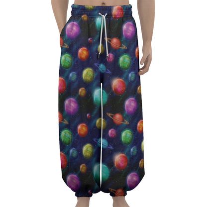 Fantastic Planets Pattern Print Lantern Pants