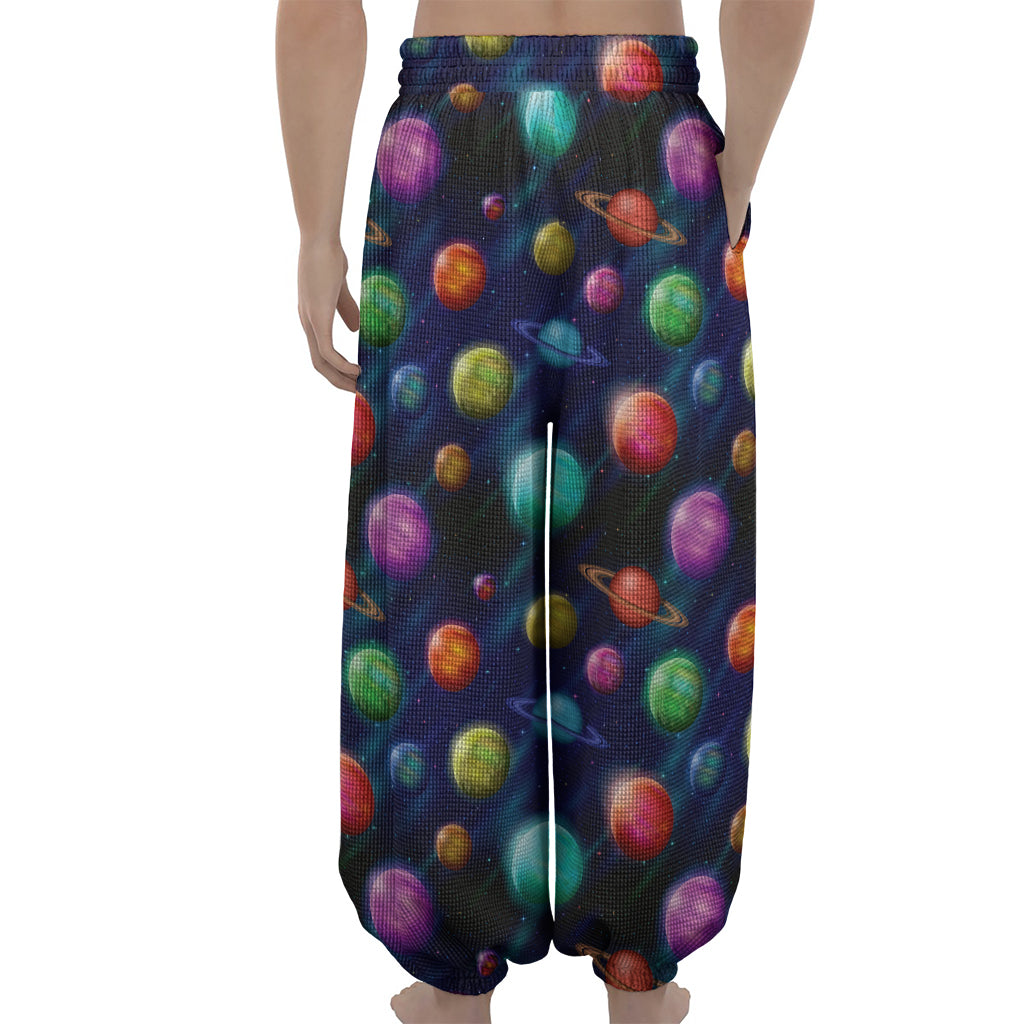 Fantastic Planets Pattern Print Lantern Pants