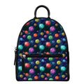 Fantastic Planets Pattern Print Leather Backpack