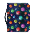 Fantastic Planets Pattern Print Leather Bible Cover