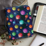 Fantastic Planets Pattern Print Leather Bible Cover