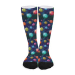 Fantastic Planets Pattern Print Long Socks