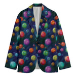 Fantastic Planets Pattern Print Men's Blazer