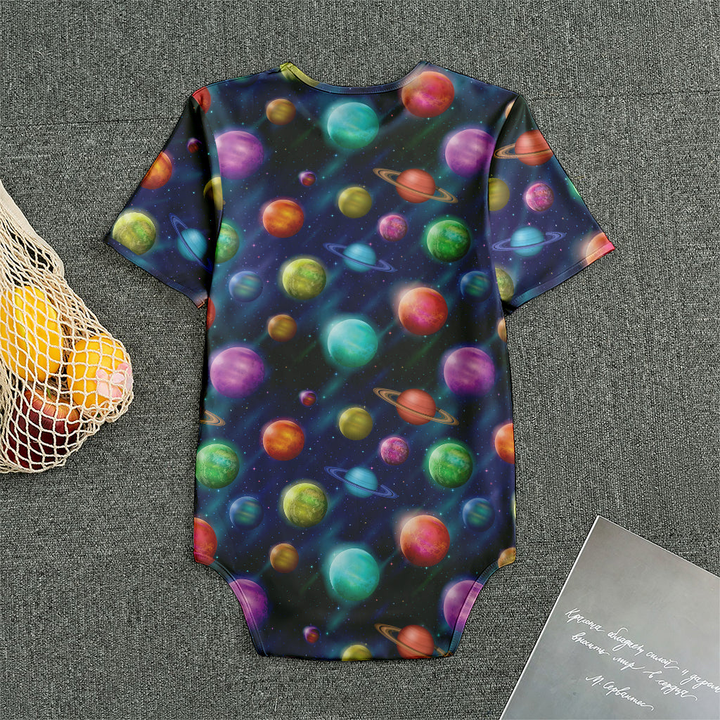 Fantastic Planets Pattern Print Men's Bodysuit