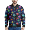 Fantastic Planets Pattern Print Men's Bomber Jacket