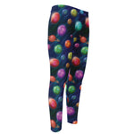 Fantastic Planets Pattern Print Men's Compression Pants
