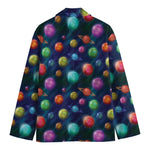 Fantastic Planets Pattern Print Men's Cotton Blazer