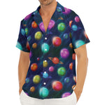 Fantastic Planets Pattern Print Men's Deep V-Neck Shirt