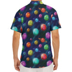 Fantastic Planets Pattern Print Men's Deep V-Neck Shirt