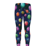 Fantastic Planets Pattern Print Men's leggings