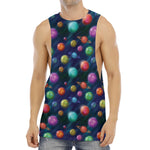Fantastic Planets Pattern Print Men's Muscle Tank Top
