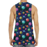 Fantastic Planets Pattern Print Men's Muscle Tank Top