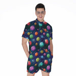 Fantastic Planets Pattern Print Men's Rompers