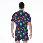 Fantastic Planets Pattern Print Men's Rompers
