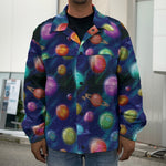 Fantastic Planets Pattern Print Men's Shirt Jacket