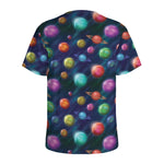 Fantastic Planets Pattern Print Men's Sports T-Shirt
