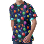 Fantastic Planets Pattern Print Men's Velvet T-Shirt