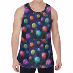 Fantastic Planets Pattern Print Men's Velvet Tank Top