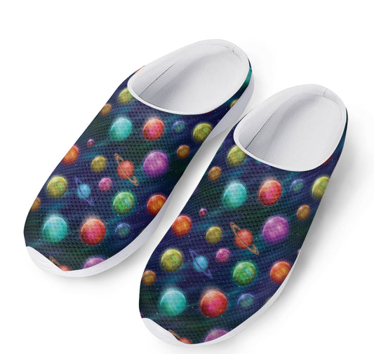 Fantastic Planets Pattern Print Mesh Casual Shoes