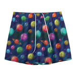 Fantastic Planets Pattern Print Mesh Shorts