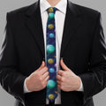 Fantastic Planets Pattern Print Necktie