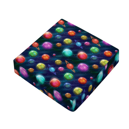 Fantastic Planets Pattern Print Outdoor Seat Cushion Cover
