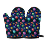Fantastic Planets Pattern Print Oven Mitts