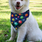 Fantastic Planets Pattern Print Over The Collar Dog Bandana
