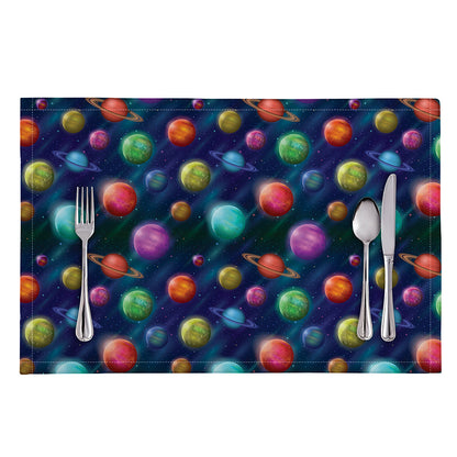 Fantastic Planets Pattern Print Placemat