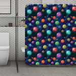 Fantastic Planets Pattern Print Polyester Shower Curtain
