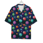 Fantastic Planets Pattern Print Rayon Hawaiian Shirt