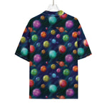 Fantastic Planets Pattern Print Rayon Hawaiian Shirt