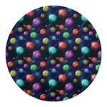 Fantastic Planets Pattern Print Round Blanket