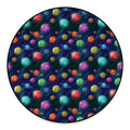 Fantastic Planets Pattern Print Round Floor Mat