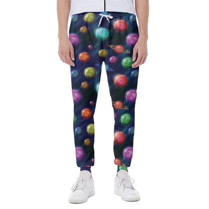 Fantastic Planets Pattern Print Scuba Joggers